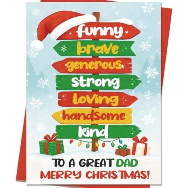 Imagem de Mcduldul Cartões de Natal para papai | Best Dad Christmas Card form Daughter Son | Cartões de Natal engraçados