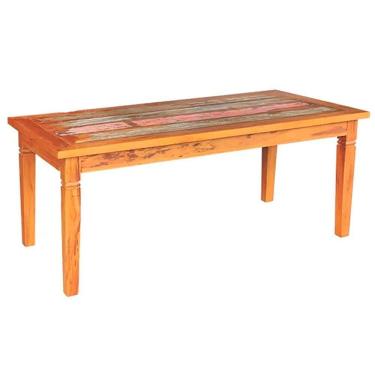 Imagem de Mesa De Jantar 1,9 M Madeira Maciça Com Pátina