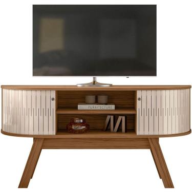 Imagem de Rack Bancada Atalanta 2 Portas Para Tv De 55 Polegadas Naturale/off White