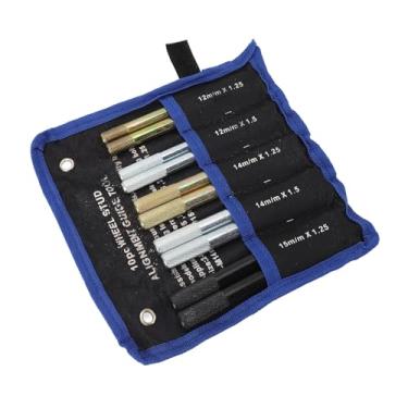 Imagem de Pinos de Alinhamento de Roda, 10 Pacotes de Pinos de Guia de Pino de Aro de Aço M14x1.5 para Troca de Pneus, PSA Com Roscas Usinadas Precisas, Feitos de Material Metálico