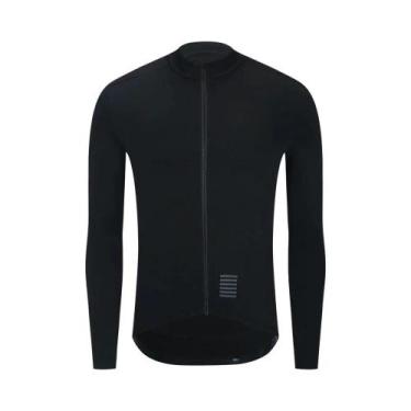 Imagem de Camisa de Ciclismo Masculina para Inverno - Manga Longa, Forro de Lã T