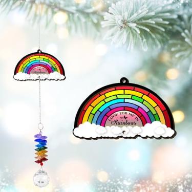 Imagem de GIFTELIX Memorial Suncatcher - Ornamento de arco-íris - Presente de simpatia pela perda do ente querido - Presentes de luto - Presente de condolências - Criador de arco-íris em memorial - Enfeite de