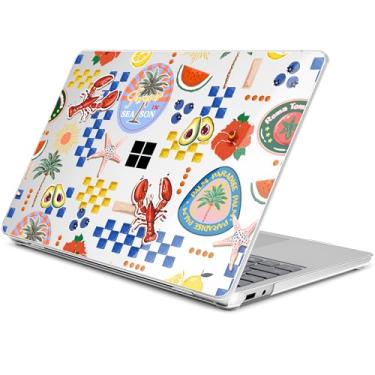 Imagem de Loyrina Capa transparente criativa para laptop Microsoft Surface de 13 polegadas Copilot+ PC 2025 (modelo mais recente), capa protetora ultrafina e leve com padrão artístico, frutas