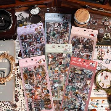 Imagem de Ptyism 563 peças/36 folhas autocolantes Scrapbooking, autocolantes Bullet Journal autocolantes Scrapbooking para material de Scrapbooking Bullet Journal, etc