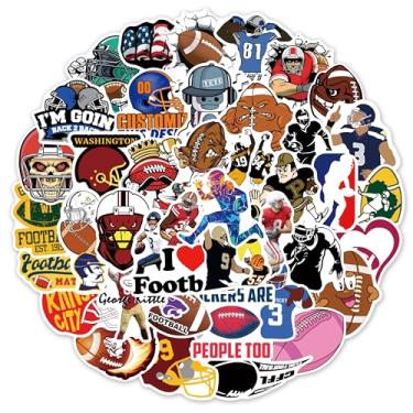 Imagem de Adesivos de futebol – 50 peças de adesivos esportivos de vinil à prova d'água para crianças, adolescentes, treinadores, fãs de futebol – capacete, laptop, garrafa de água, scrapbook, decoração