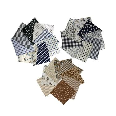 Imagem de Pacote Ultimate Value Pack 24 peças 100% algodão 9,8 x 9,8 quadrados de tecido, estampa de estrela xadrez floral multidesign