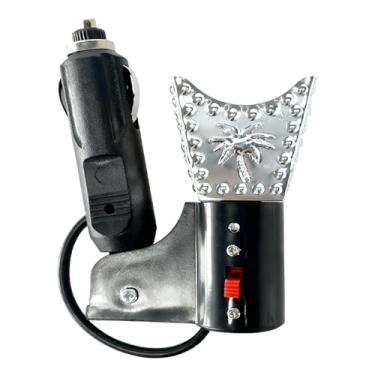 Imagem de XLWLLNJ Queimador de incenso elétrico para carro, incensário elétrico, porta-incenso criativo para carro, decoração e presente, Prata