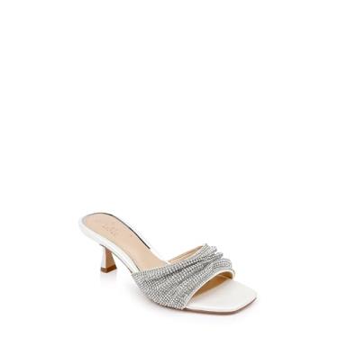 Imagem de Jewel Badgley Mischka Mules de cristal humor com salto gatinho, Branco, 38