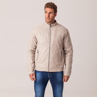 Imagem de Jaqueta Bomber Suede Masculina Bege Zune-Masculino