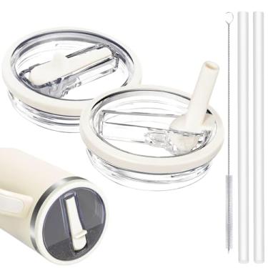 Imagem de OFATRYLA Pacote com 2 tampas de substituição para Stanley Quencher H2.0 1,1 g – Tampa flip à prova de vazamento, compatível com Stanley Cup Accessories