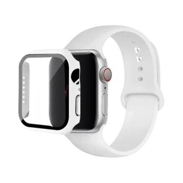 Imagem de Pulseira De Silicone Para Apple Watch Série 8 7 6 5 4 3 SE Com Estojo 