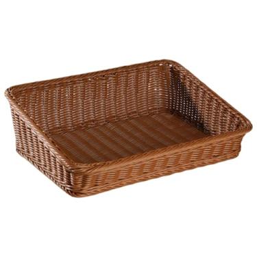 Imagem de Ioensy Cesto de vime para frutas, organizador de armazenamento, organizador de brinquedos de grande capacidade, cesto para pão para despensa, banheiro, M