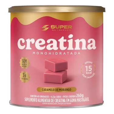 Imagem de Creatina Monohidratada em Goma de 6,5g Sabor Morango com 40 unidades Lata de 260g-Desincha/Super Nutrition