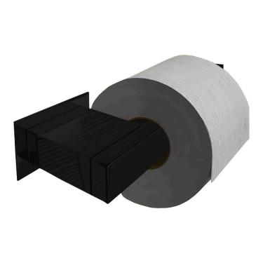 Imagem de Porta Papel Higiênico Aço Inox Preto Fosco