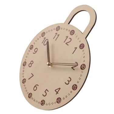 Imagem de Hztyyier Relógio de Parede Vintage de Madeira, Minimalista, Silencioso, para Decoração de Casa, Madeira Compensada, Parede de Fazenda (#11)