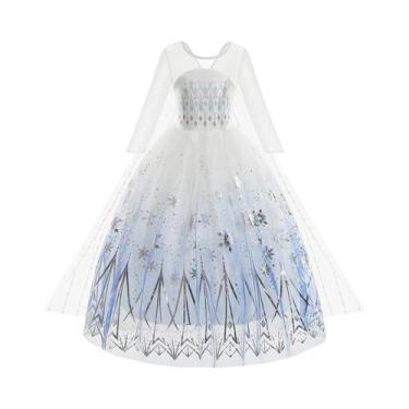 Imagem de Vestido De Princesa Elsa Para Meninas Bebês Disney Frozen 2 Rainha Da 