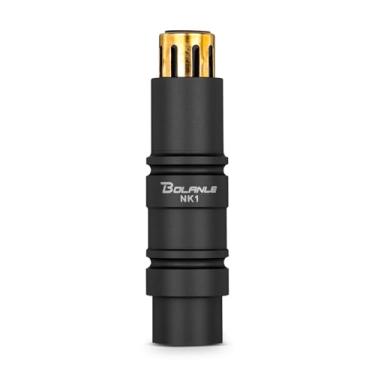 Imagem de Bolanle Pré-amplificadores de microfone, adaptador XLR macho para fêmea com conectores banhados a ouro, 48 V Phantom Power para microfones SM7B/SM58, mixer, placa de som (preto)