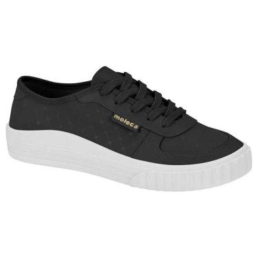 Imagem de Tênis Casual Feminino Nobuck Preto Moleca 5745.112-Feminino