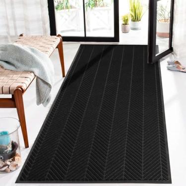 Imagem de ZPAI Tapete de porta frontal resistente de 8,5 x 1,5 m, entrada interna e externa, fácil de limpar, antiderrapante, para todos os climas, tapete comercial para entrada, sem ondulação, à prova d'água