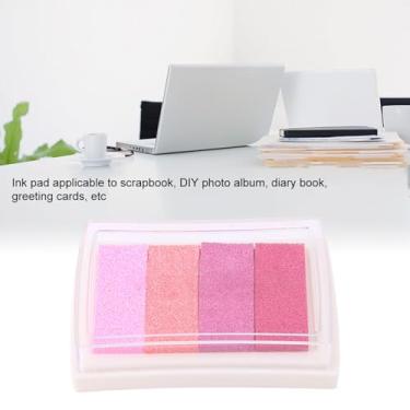 Imagem de Almofadas de Tinta para Selos, Almofada de Carimbo Almofadas de Tinta para Artesanato Almofada de Tinta para Crianças Almofada de Tinta para Carimbo Cor DIY -íris Artesanato