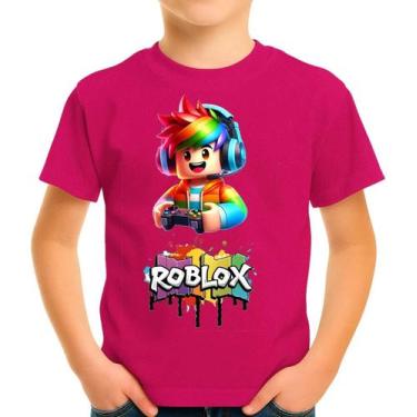 Imagem de Camiseta Camisa Infantil Juvenil Gamer Roblox MD3 - Casetal, Vermelho,