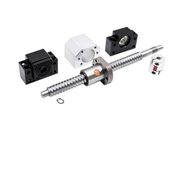 Imagem de Kit de parafusos esféricos SFU1605 SFU1610 SFU2005 SFU2010 SFU2505 SFU2510 L300-1400 mm + suporte final C7 + alojamento de porca + acoplador para CNC (SFU1605,550mm)
