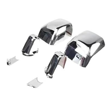 Imagem de Capa de espelho retrovisor de carro para Jeep Wrangler JK 2007-2017, tampas de cobertura de espelho de asa lateral, proteção contra chuva, capa de espelho retrovisor, A/prata