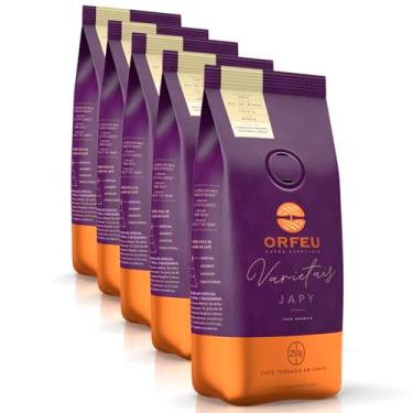 Imagem de Café em Grãos Premium Orfeu Japy Kit 5 Pacotes de 250g