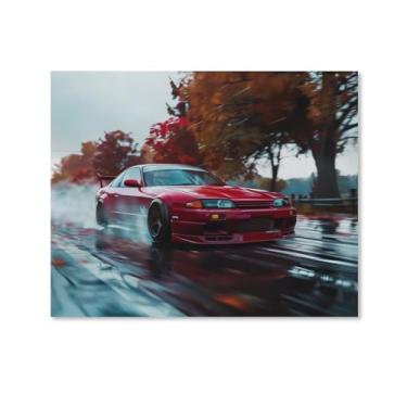 Imagem de HouLaiZhe Drift Burnout Modificado S15 Jdm Cartazes de Carro Tela Estética Decoração de Quarto Pintura de Parede Impressões Sala de Galeria Decoração de Parede para Quarto Sala de Estar Escritório 08