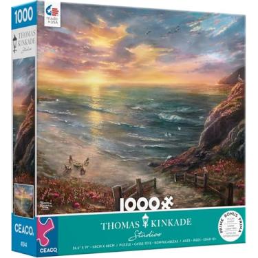 Imagem de Ceaco - Thomas Kinkade - Encontro à beira da praia - Quebra-cabeça de 1000 peças