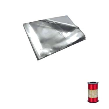 Imagem de Kit Saco BD 40x60x15 Para Gelo + Fita Cetim Rolo 4mmx100mts