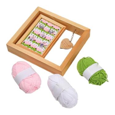 Imagem de Porta-retrato para artesanato | Organizador de joias com rotação de 360 graus - Suporte de brincos de parede de com materiais de crochê, 20 x 23 x 4 cm | para adultos, mulheres, família, casa