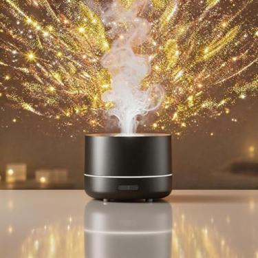 Imagem de Projetor de galáxia 3 em 1 umidificador e difusor de óleo essencial, luz noturna estrela rotativa de 7 cores com iluminação de onda de água curativa, aromaterapia para relaxamento e sono, para