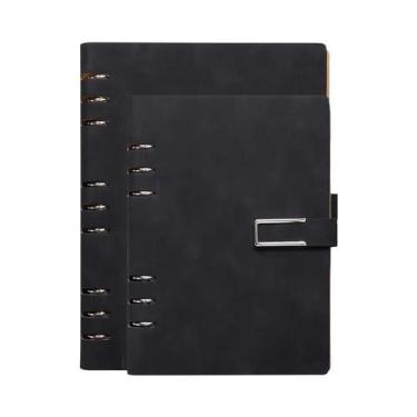 Imagem de Caderno De Couro Macio A5/B5 Com Clip Metálico Removível, 100 Folhas P