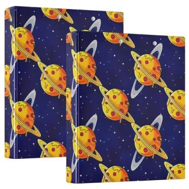 Imagem de Fichários personalizados de desenho animado Pizza Planet com 3 anéis de 3 cm comporta 200 folhas, anel redondo, 31,5 x 27 x 6 cm, 1 pacote