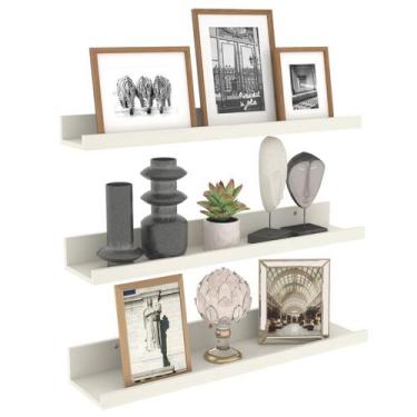 Imagem de Prateleiras flutuantes Calenzana, conjunto de 3 rústicas de madeira de