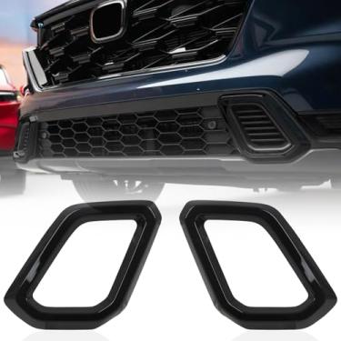 Imagem de Para Honda CRV CR-V Sport Touring Hybrid 2023 2024 2025 2026 Acessórios de carro ABS tampa de para-choque frontal inferior tira guarnição 2 peças (preto brilhante)
