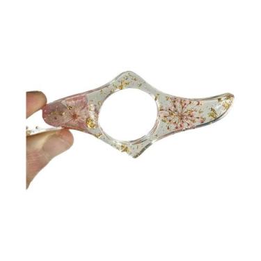 Imagem de Marcadores De Página De Resina Com Flores Secas Coloridas, Anéis De De