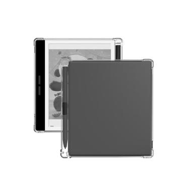 Imagem de Capa transparente para leitor de e-books colorido Bigme B751C de 17,8 cm, capa protetora FJIASTB flexível TPU à prova de choque com compartimento para caneta, leve (transparente)