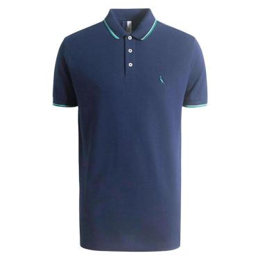 Imagem de Camisa Polo Reserva Friso Duplo Masculino Algodão Marinho-Masculino