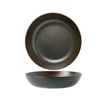 Imagem de CZCZC Pratos de jantar chinês antigo prato grande prato de cerâmica prato fundo retrô prato redondo prato de sopa prato de jantar textura fosca prato grande prato de jantar liso