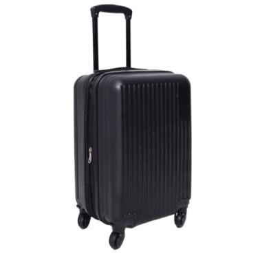 Imagem de Mala de Viagem Bordo 10kg ABS com Cadeado, Divisória Interna, Rodinhas 360° Padrão ANAC(Preto,10KG (52X32X25)')