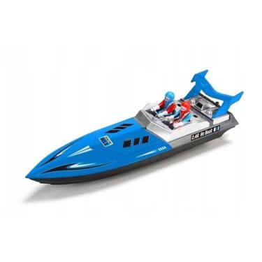 Imagem de Lancha Barco Rowing H11 (AZUL) - 35km/h Controle Remoto 2.4gh Bateria Alta Velocidade à Prova D'água Motor Duplo