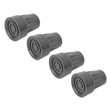 Imagem de Cryfokt Ponta de Cana de Borracha 4 Peças, Ponta de Muleta Nas Axilas de Substituição para Idosos, Aderência Forte para Muletas de Alumínio e Madeira, de Bengala para Hospital, Peso Leve, Ecologicamente Correto