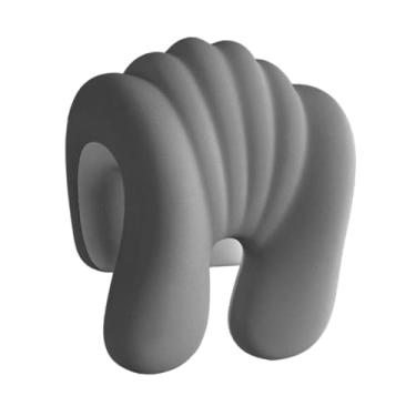 Imagem de Zialofi Almofada de apoio para pescoço para cadeira de escritório, almofada de encosto de cabeça, de suporte de pescoço confortável em espuma viscoelástica, Cinza Escuro