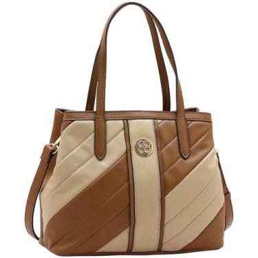 Imagem de Bolsa Feminino Fechamento Ecler Alça Removível Chenson, Marrom, UN