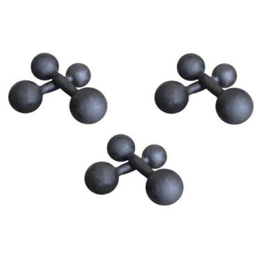 Imagem de Kit Halteres de Ferro Fundido - (Pares de 1, 2 e 3 Kg) - 2M