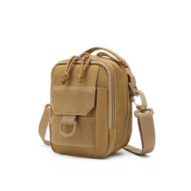 Imagem de VEVEL Mochilas táticas Molle para atividades ao ar livre, bolsa de acampamento, cinto, mochila esportiva, corrida, viagem, bolsa de ombro, pochete, =Cáqui, One Size