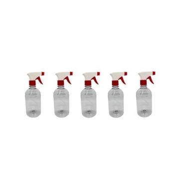 Imagem de Kit 5 Frasco Pulverizador / Borrifador 500ml - VERMELHO E BRANCO - NAP