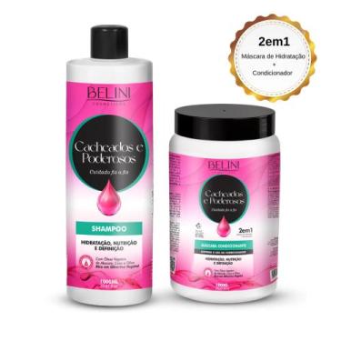 Imagem de Kit Profissional Belini Cachos Shampoo + Másc.condicionante 1kg - Beli